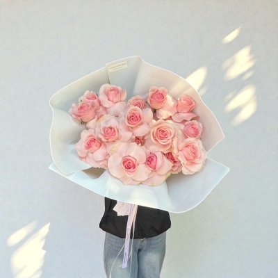 20 Pink Roses Foam Wrapping - S